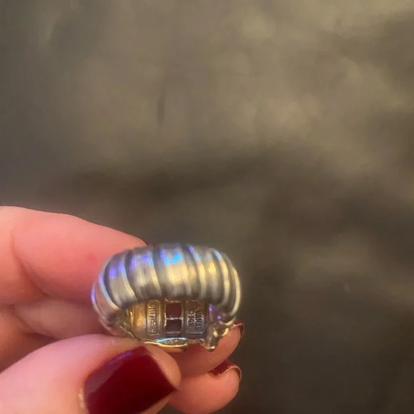 Alwand Vahan 2-tone 14kt and Sterling Silver Ring with Amethysts - Picture 3 of 6